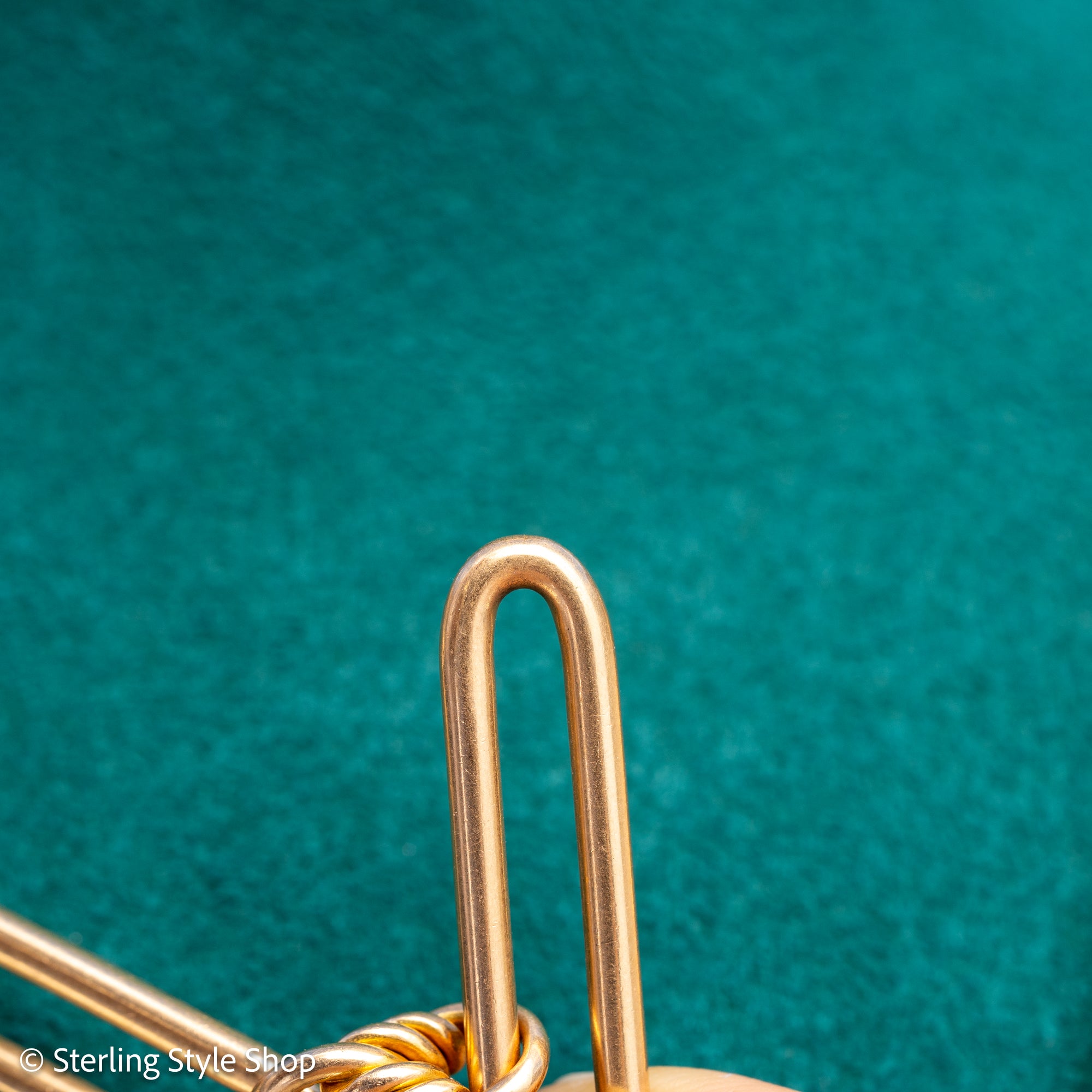 Antique 18k gold lovers knot necklace victorian birmingham 1884 trombone paperclip chain 58.11g