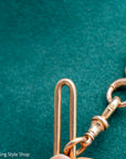 Antique 18k gold lovers knot necklace victorian birmingham 1884 trombone paperclip chain 58.11g