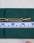 Antique 18k gold lovers knot necklace victorian birmingham 1884 trombone paperclip chain 58.11g