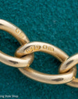 Antique 18K Gold Albert Watch Chain Necklace Birmingham 1913 T-Bar Dog Clasps