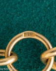 Antique 18K Gold Albert Watch Chain Necklace Birmingham 1913 T-Bar Dog Clasps