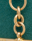 Antique 18K Gold Albert Watch Chain Necklace Birmingham 1913 T-Bar Dog Clasps