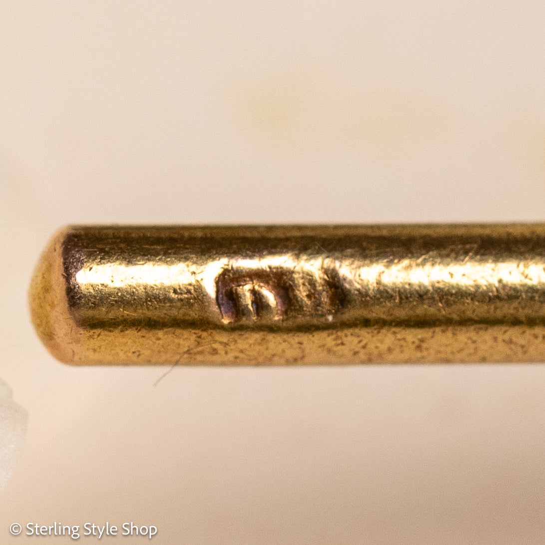 Antique Hallmarked 15ct Gold T-Bar Pendant for Watch Chain or Necklace Conversion