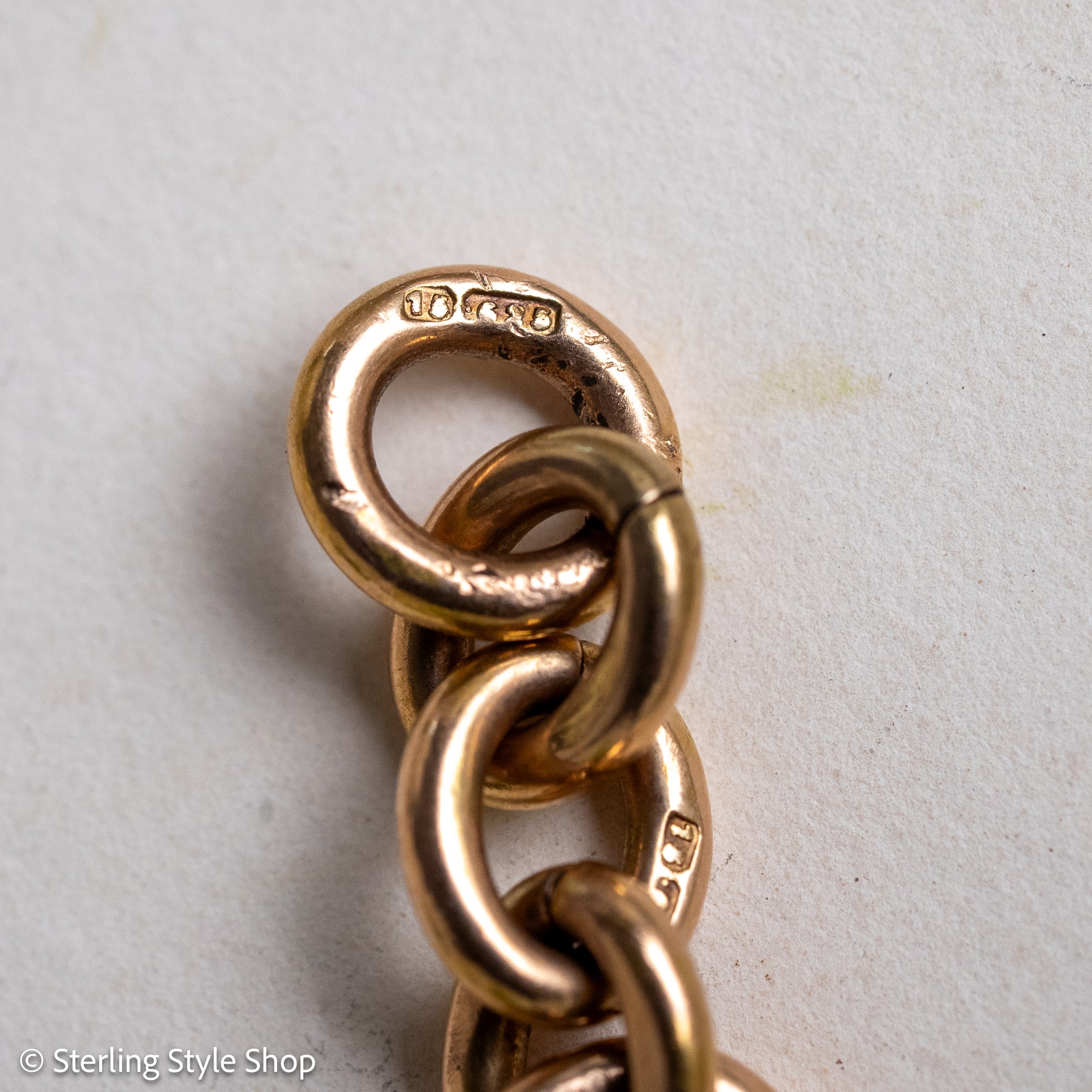 Antique Hallmarked 15ct Gold T-Bar Pendant for Watch Chain or Necklace Conversion