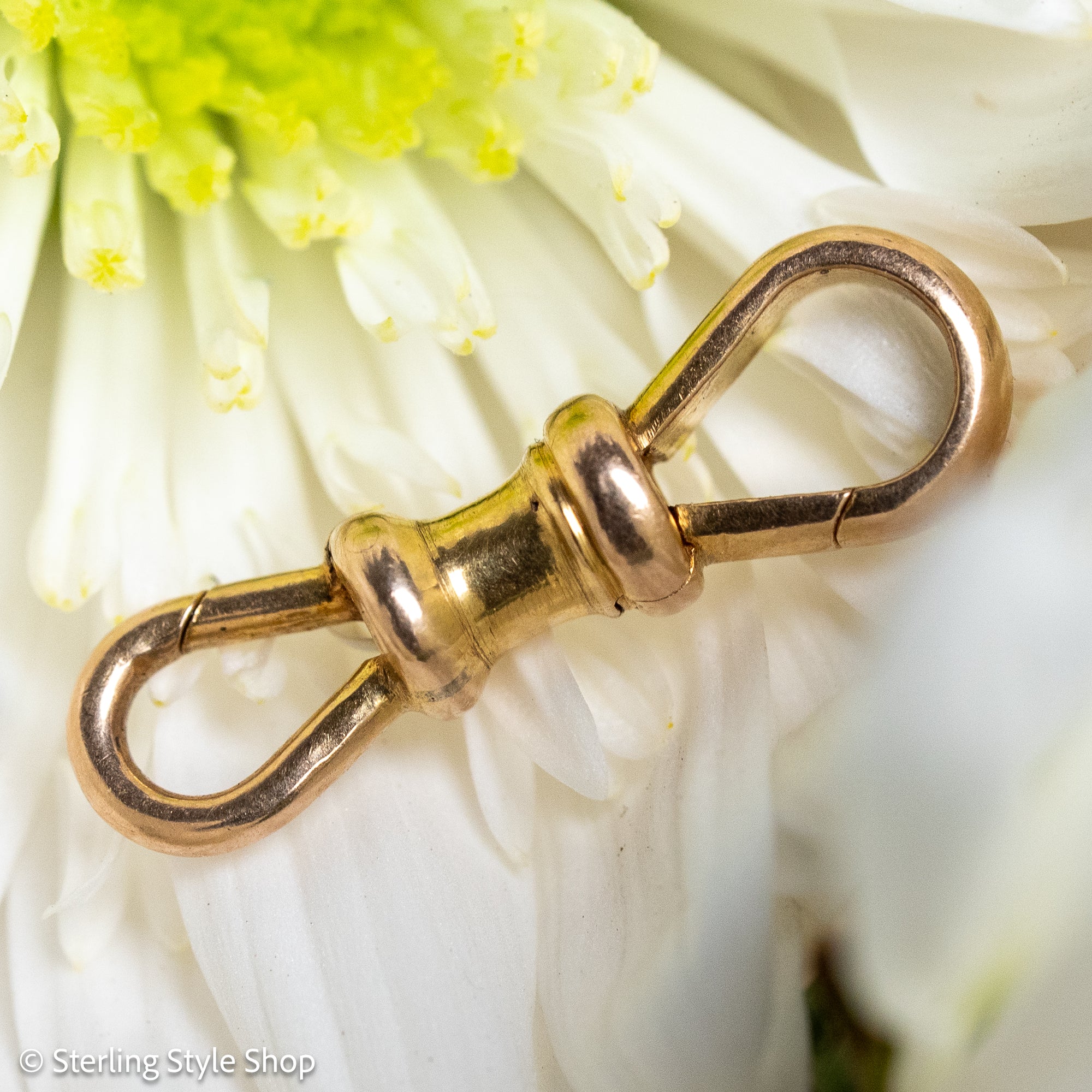 Rare Antique 9 Carat Gold Double Dog Clip