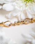 Rare Antique 9 Carat Gold Double Dog Clip