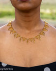 Antique French 18K Gold Filigree Necklace