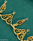 Antique French 18K Gold Filigree Necklace