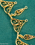 Antique French 18K Gold Filigree Necklace
