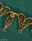 Antique French 18K Gold Filigree Necklace