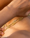 Antique French 18K Gold Long Filigree Chain Necklace 50 Inch