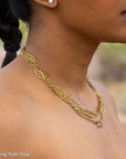 Antique French 18K Gold Long Filigree Chain Necklace 50 Inch