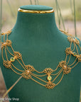 Vintage 14K Gold Festoon Collar Necklace with Peridot & Pearls | XRF Tested | Fine Jewelry
