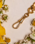 22K Gold Curb Extender with Solid 18K French Dog Clips, 4.5 Inch