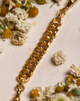 22K Gold Curb Extender with Solid 18K French Dog Clips, 4.5 Inch