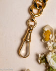 22K Gold Curb Extender with Solid 18K French Dog Clips, 4.5 Inch