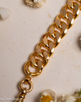 22K Gold Curb Extender with Solid 18K French Dog Clips, 4.5 Inch