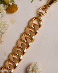 22K Gold Curb Extender with Solid 18K French Dog Clips, 4.5 Inch