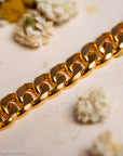 22K Gold Curb Extender with Solid 18K French Dog Clips, 4.5 Inch