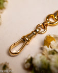 22K Gold Curb Extender with Solid 18K French Dog Clips, 4.5 Inch