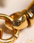 22K Gold Curb Extender with Solid 18K French Dog Clips, 4.5 Inch