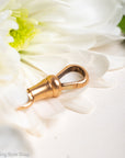 French 18 Karat Gold Dog Clip with Eagle Head Hallmark