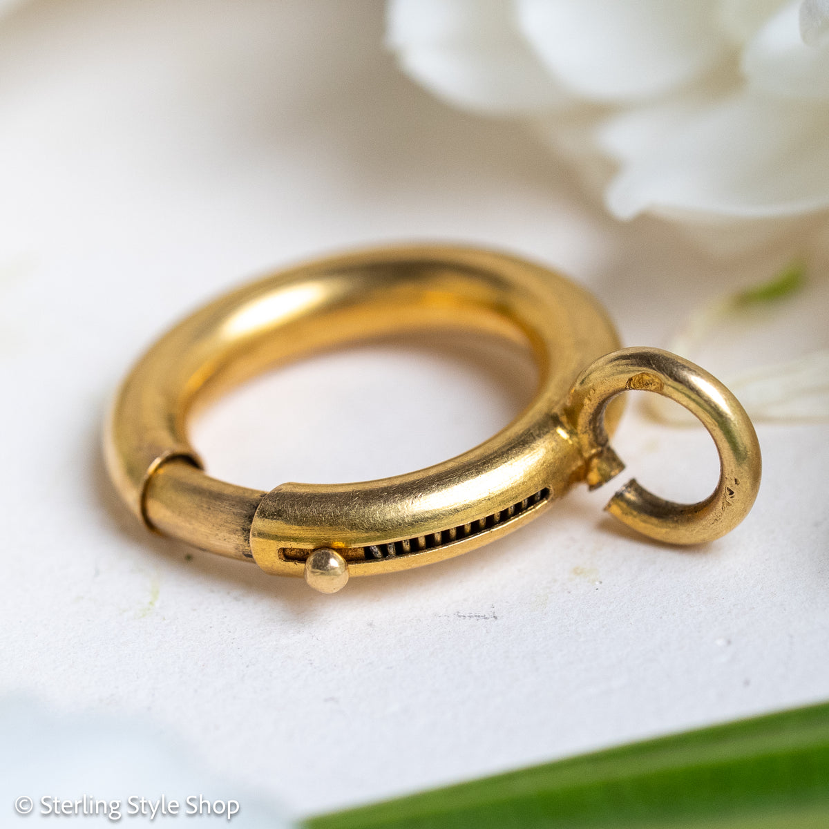 Antique French 18ct Gold Bolt Clasp with Eagle Hallmark