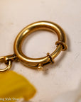Vintage 18K Gold Bolt Ring Clasp, 20mm, Solid Gold Spring Clasp