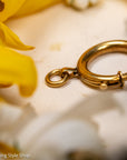 Vintage 18K Gold Bolt Ring Clasp, 20mm, Solid Gold Spring Clasp
