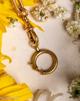 Vintage 18K Gold Bolt Ring Clasp, 20mm, Solid Gold Spring Clasp