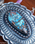 Chimney Butte Pendant, Golden Hills Turquoise, Navajo Sterling Silver