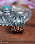 Roland Dixson Large Concho Pendant, Repousse Cross, Navajo Sterling Silver