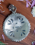 Roland Dixson Large Concho Pendant, Repousse Cross, Navajo Sterling Silver