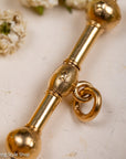 Antique 18K Gold T-Bar Pendant with Watch Key