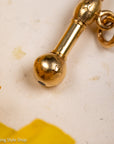 Antique 18K Gold T-Bar Pendant with Watch Key