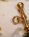 Antique 18K Gold T-Bar Pendant with Watch Key