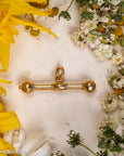 Antique 18K Gold T-Bar Pendant with Watch Key