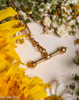 Antique 18K Gold T-Bar Pendant with Watch Key