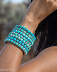Turquoise Cuff Bracelet by Federico Jimenez | Sterling Silver | Vintage Style | Stacker Bracelets