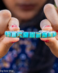 Turquoise Cuff Bracelet by Federico Jimenez | Sterling Silver | Vintage Style | Stacker Bracelets
