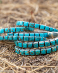Turquoise Cuff Bracelet by Federico Jimenez | Sterling Silver | Vintage Style | Stacker Bracelets