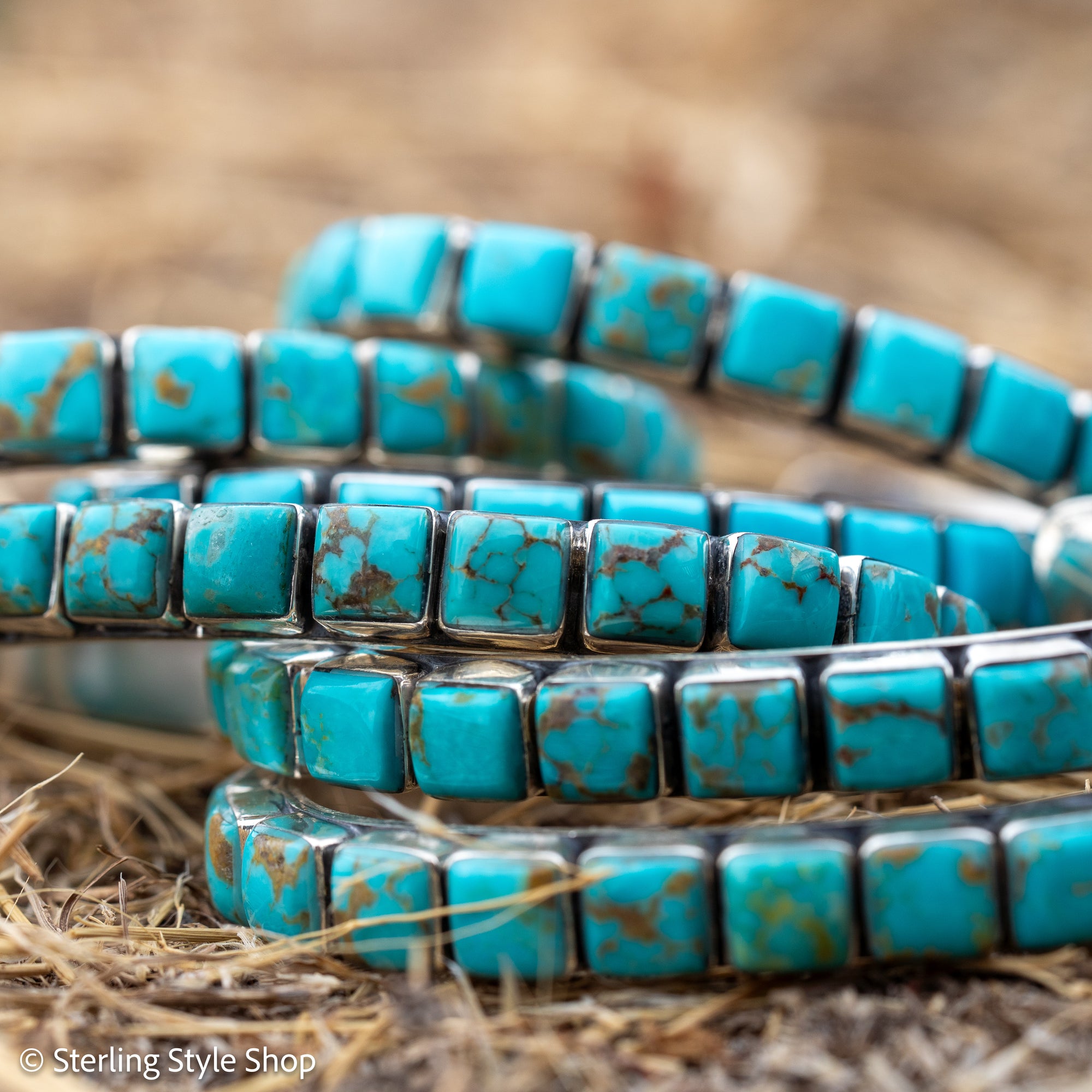 Turquoise Cuff Bracelet by Federico Jimenez | Sterling Silver | Vintage Style | Stacker Bracelets