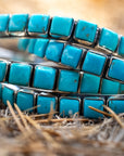 Turquoise Cuff Bracelet by Federico Jimenez | Sterling Silver | Vintage Style | Stacker Bracelets