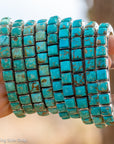 Turquoise Cuff Bracelet by Federico Jimenez | Sterling Silver | Vintage Style | Stacker Bracelets