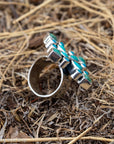 Federico Jimenez Turquoise Cluster Ring, Royston Kingman Sleeping Beauty, Sterling