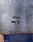 Juan Guerrero Hand Stamped Sterling Silver Cuff, Wide 1 Inch Band, 80g