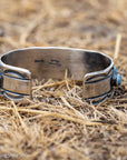 Chimney Butte Golden Hills Turquoise Cuff, Seven Stones, Navajo Sterling Silver