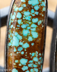 Chimney Butte Number 8 Turquoise Cuff, Three Large Stones, Navajo Sterling Silver