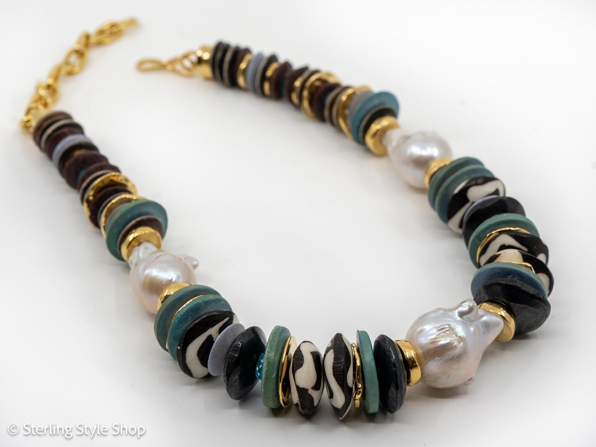 16&quot; Lizzie Fortunato Aquarius Beaded Collar Necklace