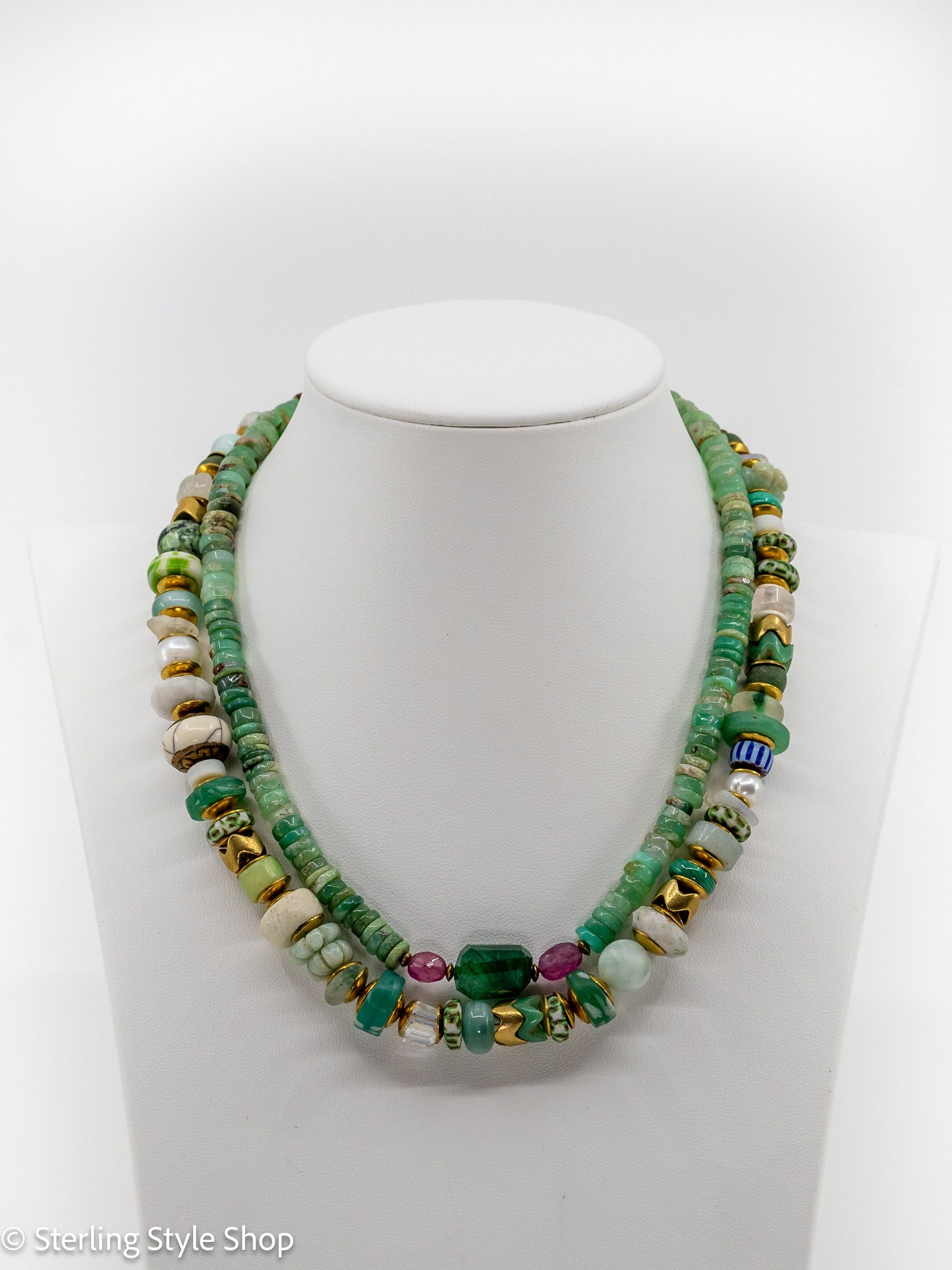 17&quot; multi bead necklace